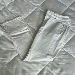 LOFT Women's Straight Leg Jeans - White